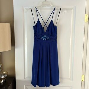 Royal blue spaghetti strap mini dress.  Size medium